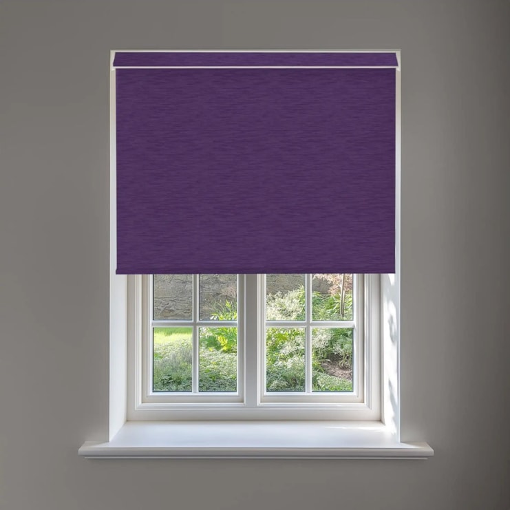 New York Deep Purple No Drill Electric Roller Blind