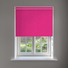 New York Fuchsia Pink No Drill Electric Roller Blind