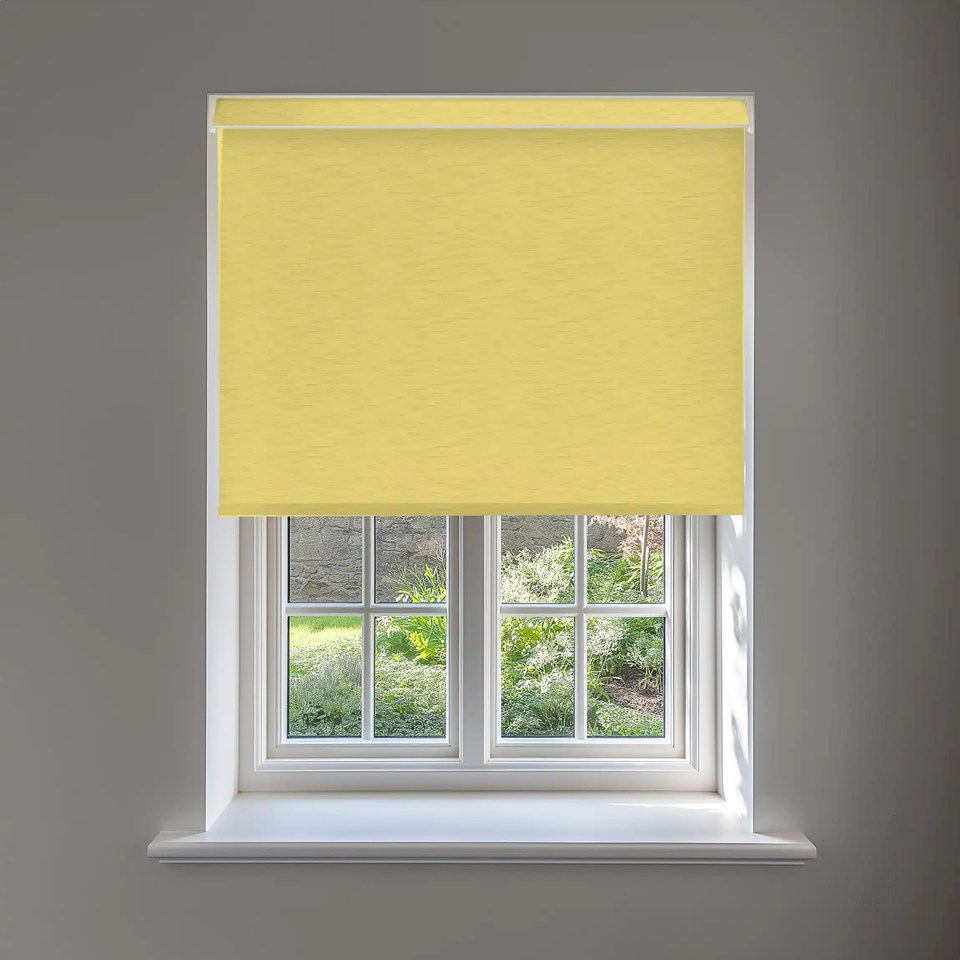 New York Light Yellow No Drill Electric Roller Blind