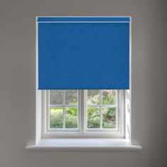 New York Marine Blue No Drill Electric Roller Blind