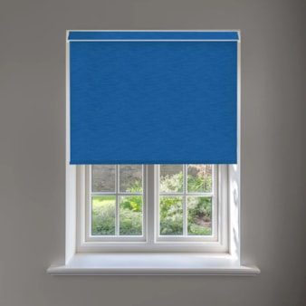 New York Marine Blue No Drill Electric Roller Blind