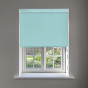 New York Sky Blue No Drill Electric Roller Blind