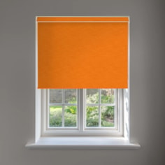 New York Tangerine Orange No Drill Electric Roller Blind