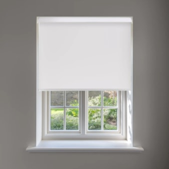 Carnation White Daylight No Drill Electric Roller Blind