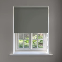 Elephant Grey Blackout No Drill Electric Roller Blind