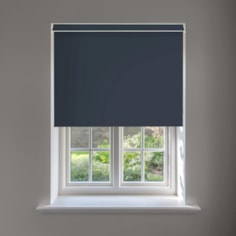 Indigo Blue Blackout No Drill Electric Roller Blind