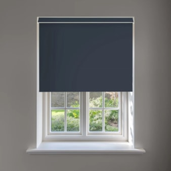 Indigo Blue Blackout No Drill Electric Roller Blind