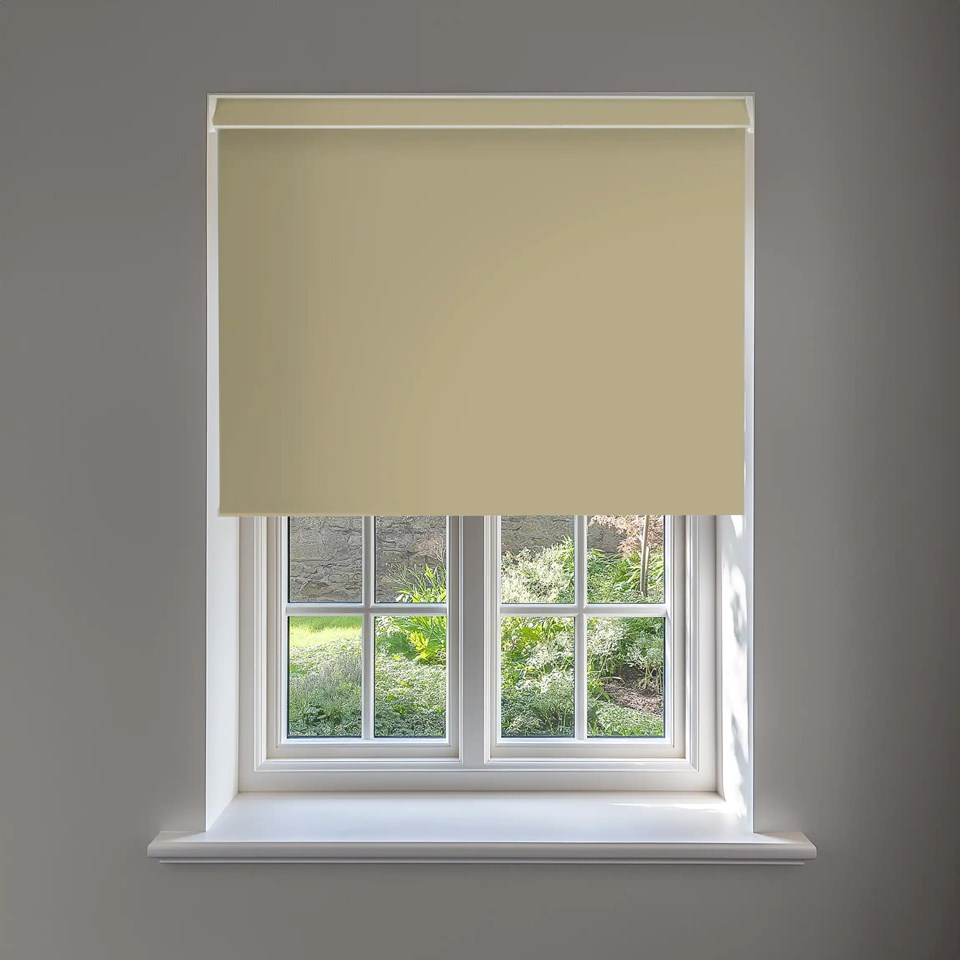 Sand Dune Blackout No Drill Electric Roller Blind