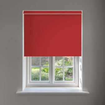 True Red Blackout No Drill Electric Roller Blind