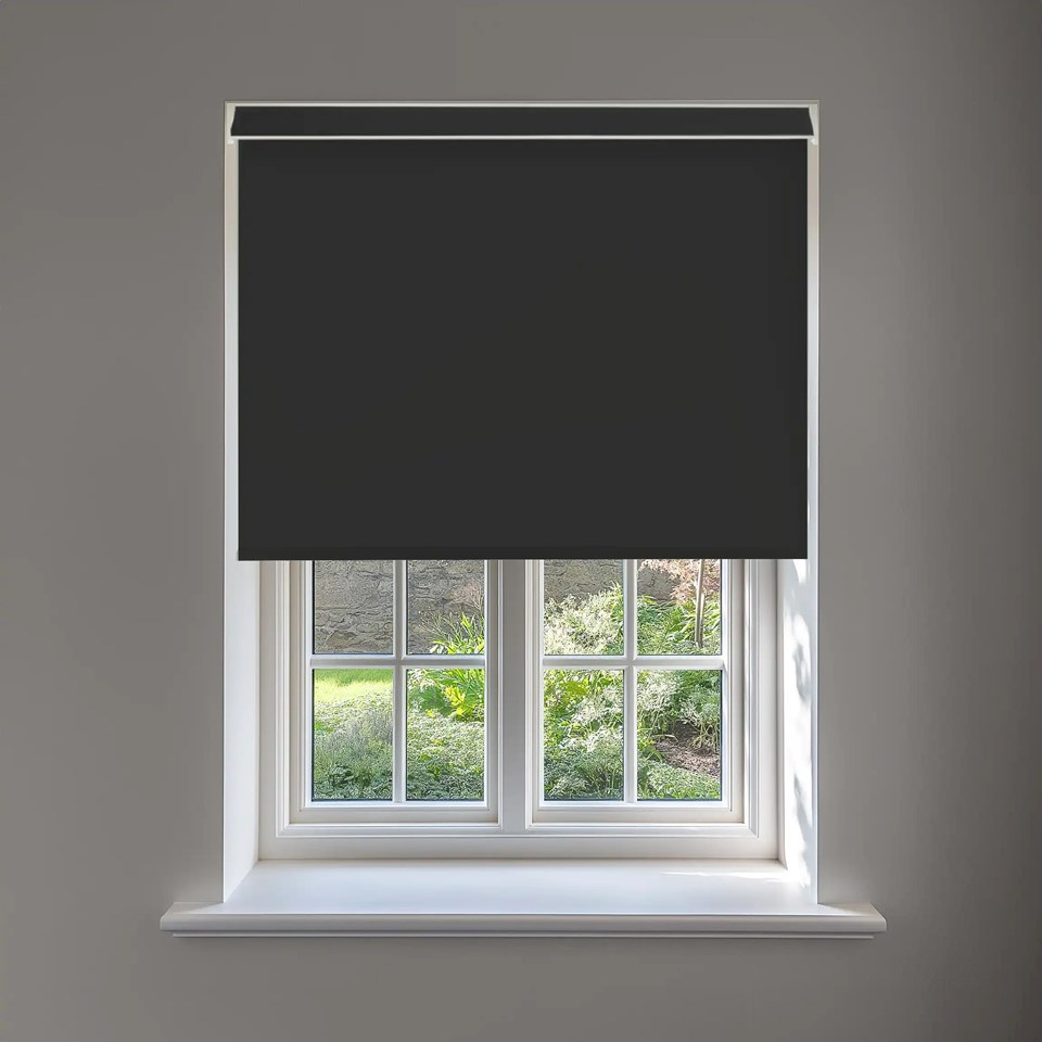 Deep Black Daylight No Drill Electric Roller Blind