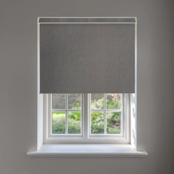 Windsor Dark Grey Blackout No Drill Electric Roller Blind