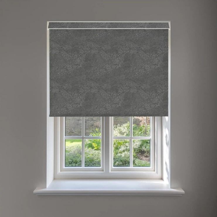 Cascade Metal Grey No Drill Electric Roller Blind