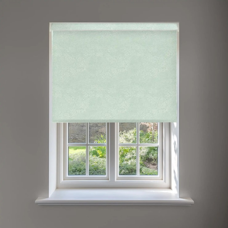 Cascade Mint Green No Drill Electric Roller Blind