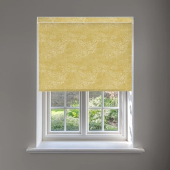 Cascade Mustard Yellow No Drill Electric Roller Blind