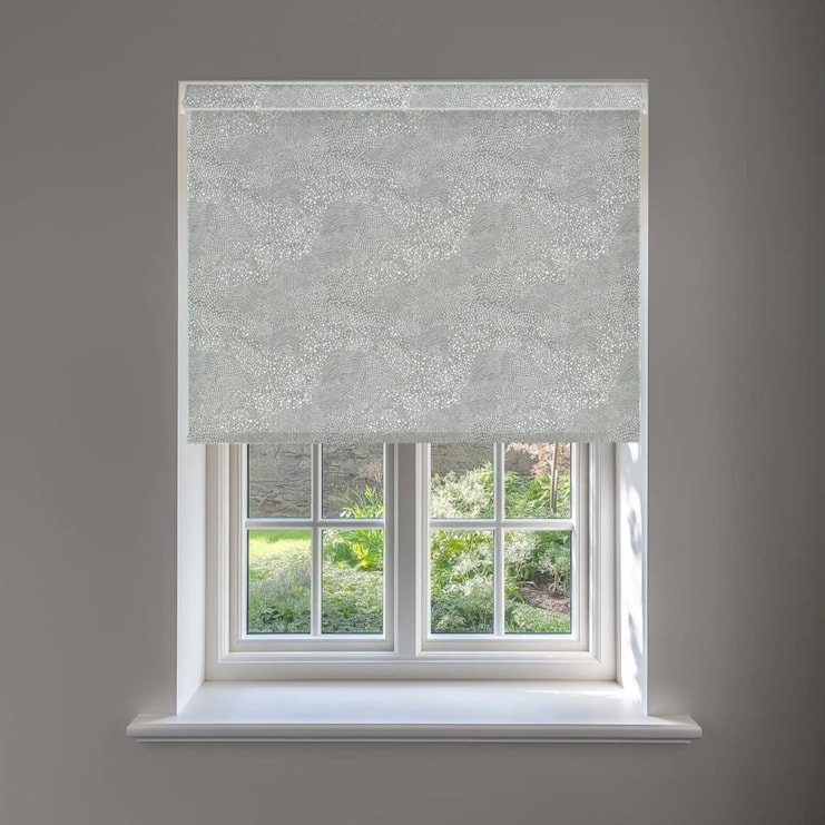 Cascade Stone Grey No Drill Electric Roller Blind