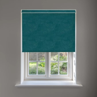 Cascade Teal No Drill Electric Roller Blind