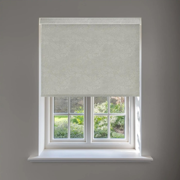 Cascade Warm Grey No Drill Electric Roller Blind