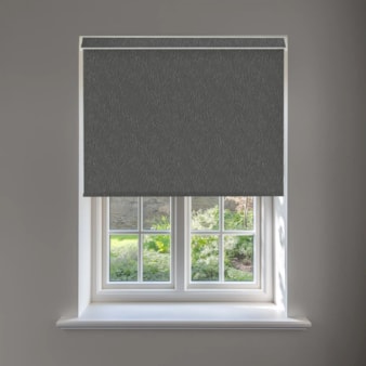 Ripple Dark Grey No Drill Electric Roller Blind