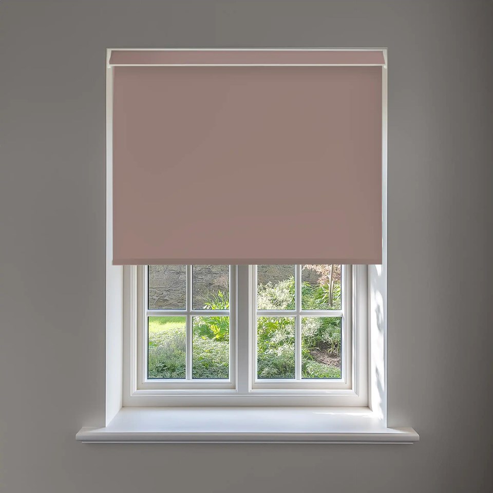 Glamour Pink Daylight No Drill Electric Roller Blind