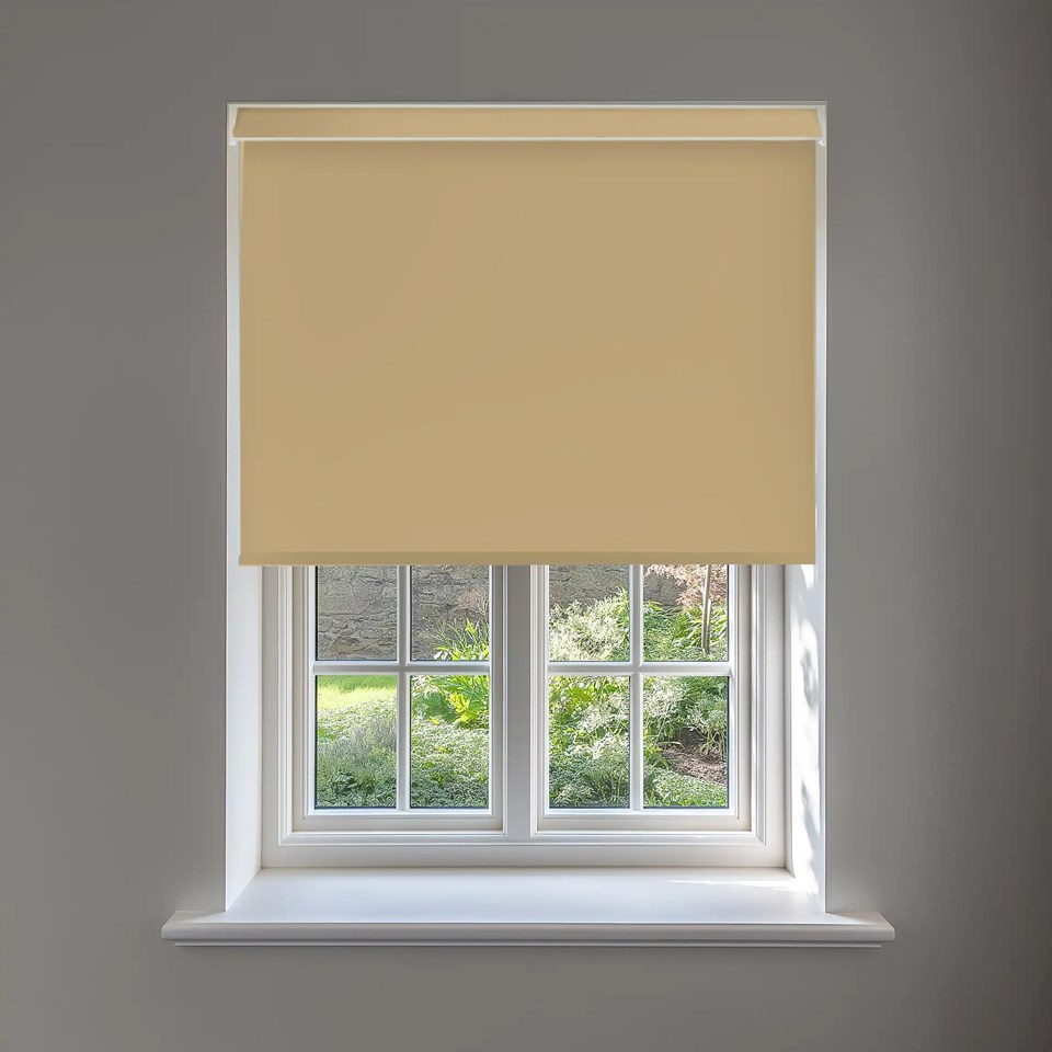 Nougatine Daylight No Drill Electric Roller Blind