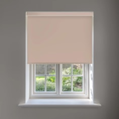 Rose Petal Pink Daylight No Drill Electric Roller Blind