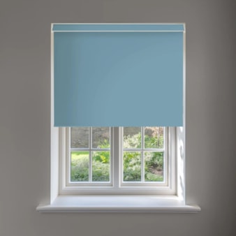 Cornfield Blue Blackout No Drill Electric Roller Blind