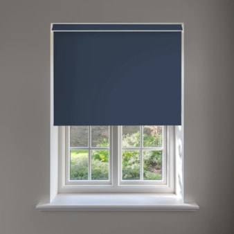 Midnight Navy Blackout No Drill Electric Roller Blind