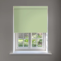 Pale Pistachio Blackout No Drill Electric Roller Blind