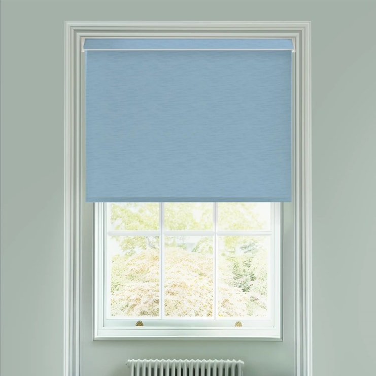 New York Cornflower Blue Electric Roller Blind