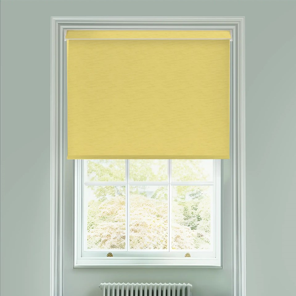 New York Light Yellow Electric Roller Blind