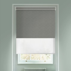 New York Shadow Grey  Blackout And Sheer White Electric Double Blind