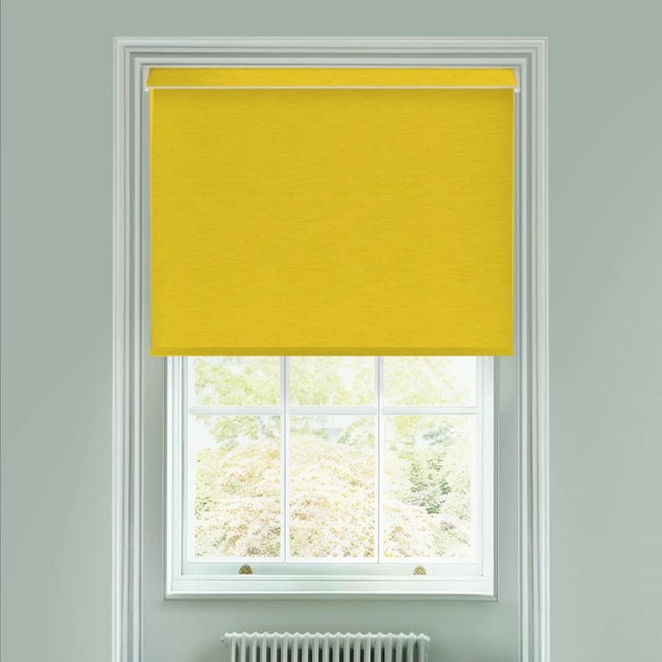 New York Sunshine Yellow Electric Roller Blind