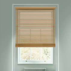 Nutmeg 50mm Wooden Electric Venetian Blind