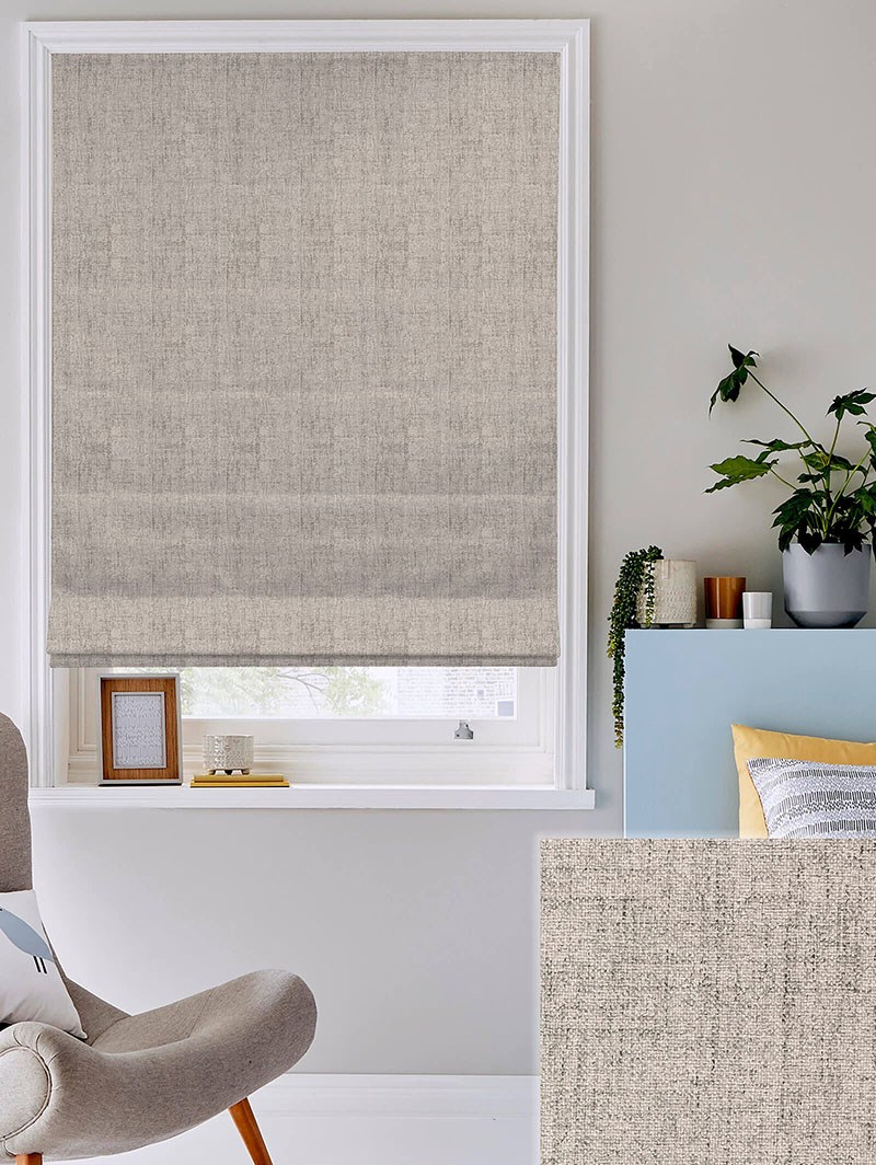 Opulence Cadmium Blackout Electric Roman Blind