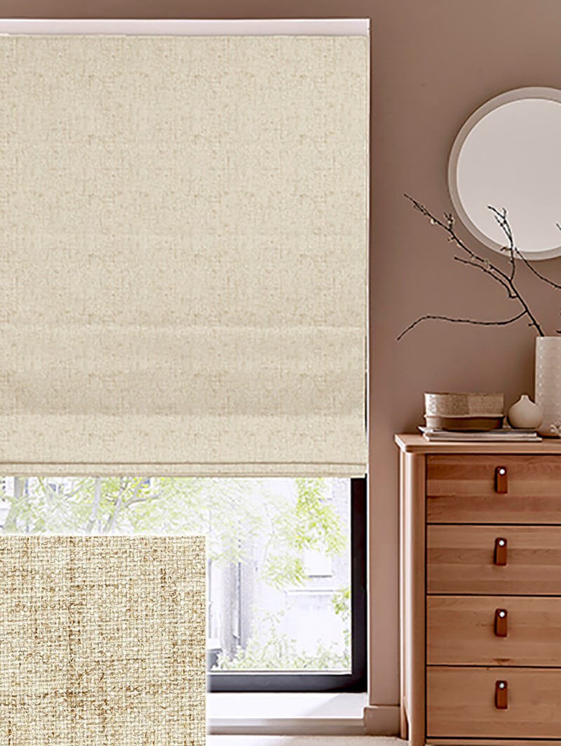 Opulence Harvest Blackout Electric Roman Blind