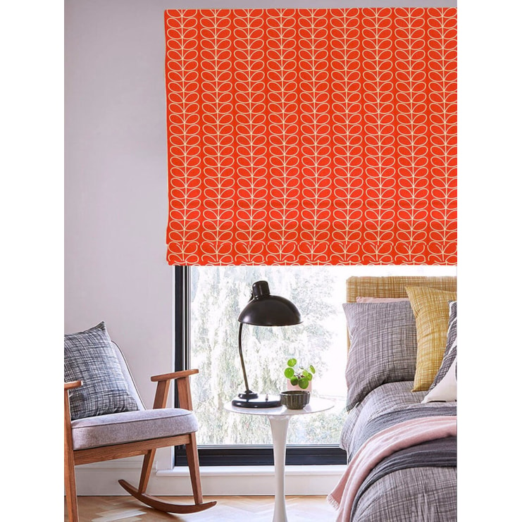 Orla Kiely Linear Stem Tomato Electric Roman Blind