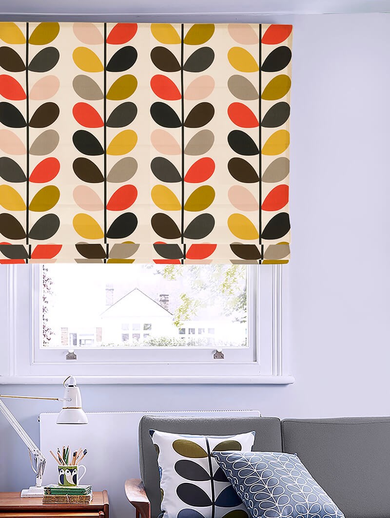 Orla Kiely Multi Stem Tomato Electric Roman Blind