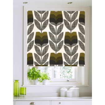 Orla Kiely Rosebud Moss Electric Roman Blind