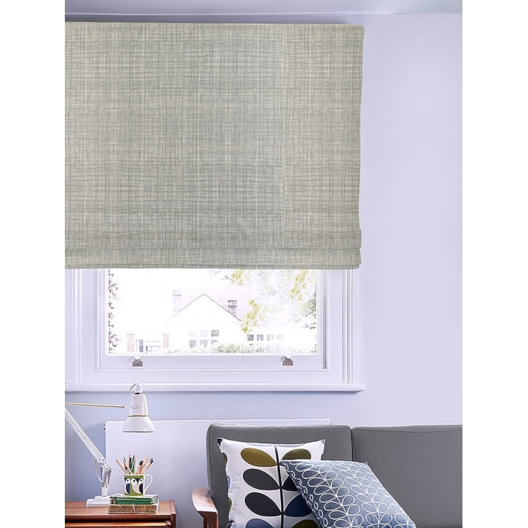 Orla Kiely Scribble Cool Grey Electric Roman Blind