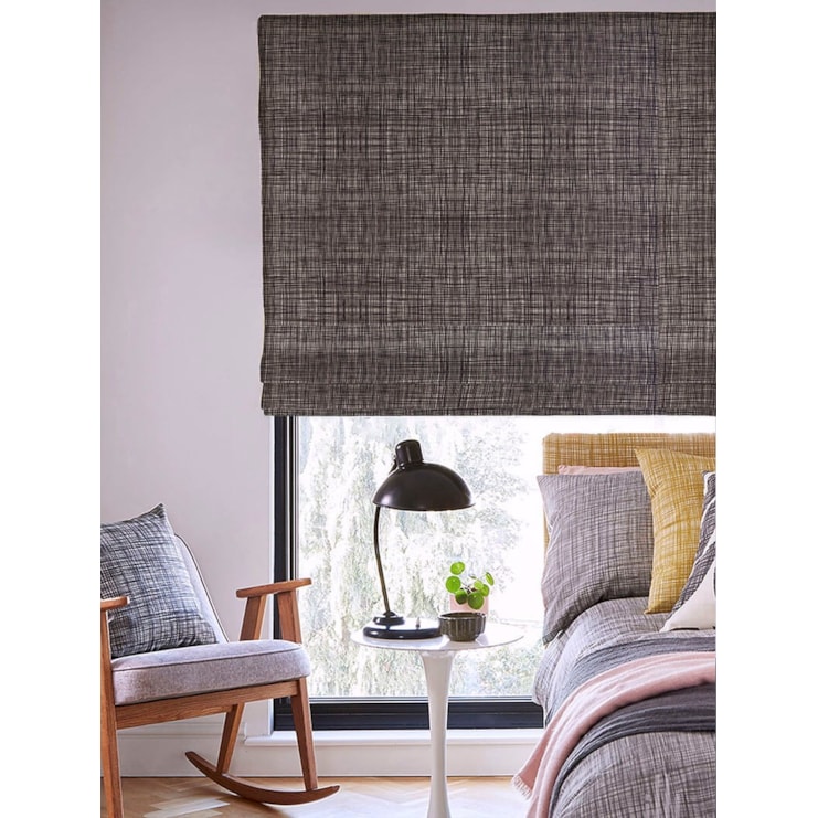 Orla Kiely Scribble Gun Metal Electric Roman Blind