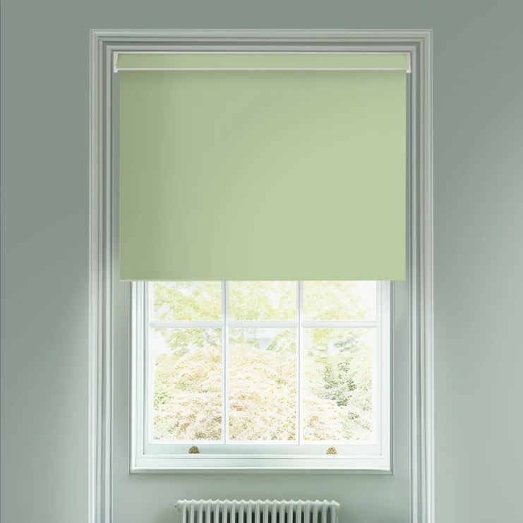 Pale Pistachio Premium Blackout Electric Roller Blind