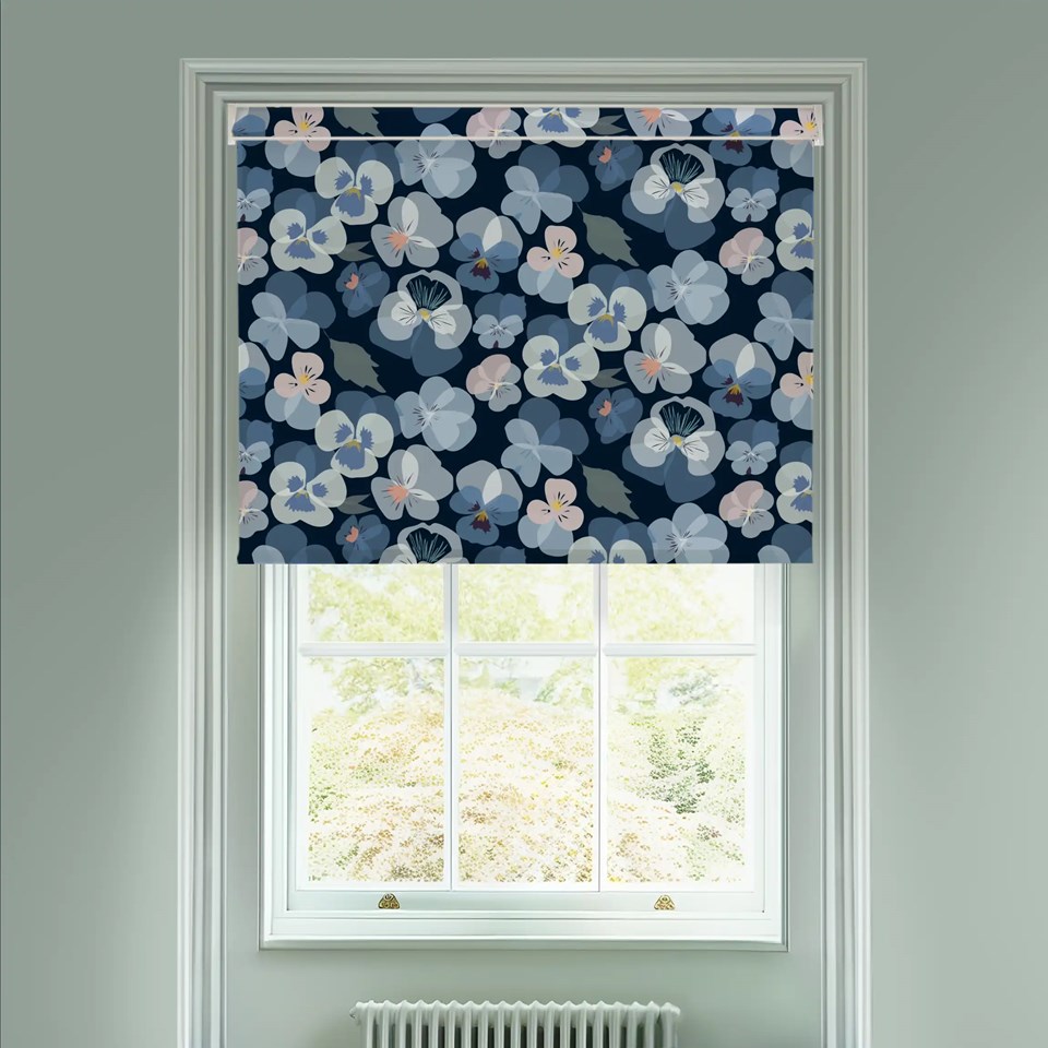 Pansy Electric Roller Blind by Lorna Syson