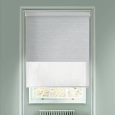 Paris Grey  Blackout And Sheer White Electric Double Blind