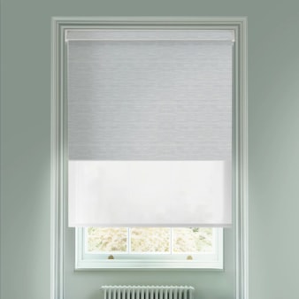 Paris Grey  Blackout And Sheer White Electric Double Blind