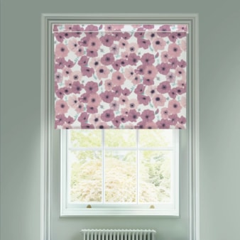 Posy Blush Electric Roller Blind by Lorna Syson