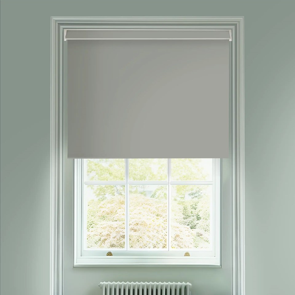 Quicksilver Grey Blackout Electric Roller Blind