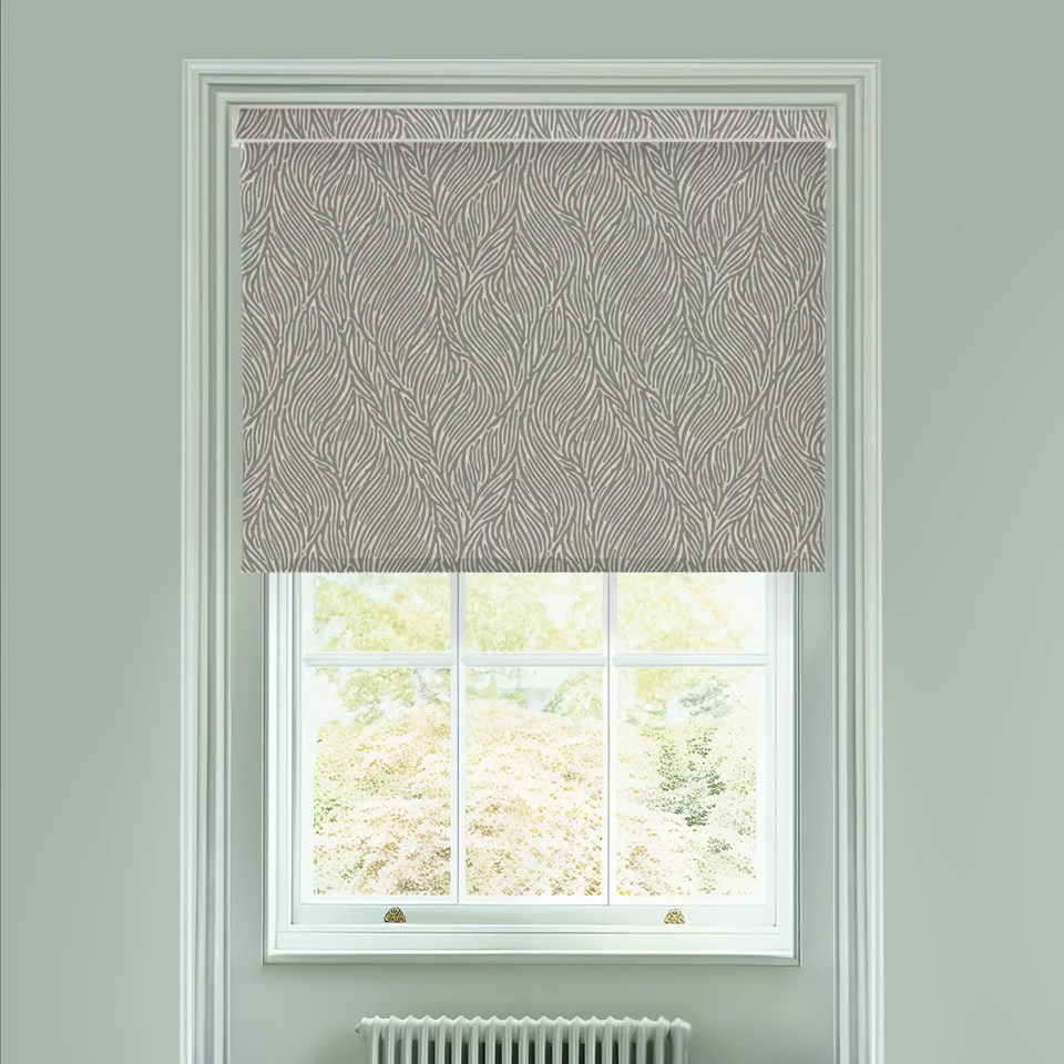 Ripple Pale Grey Electric Roller Blind