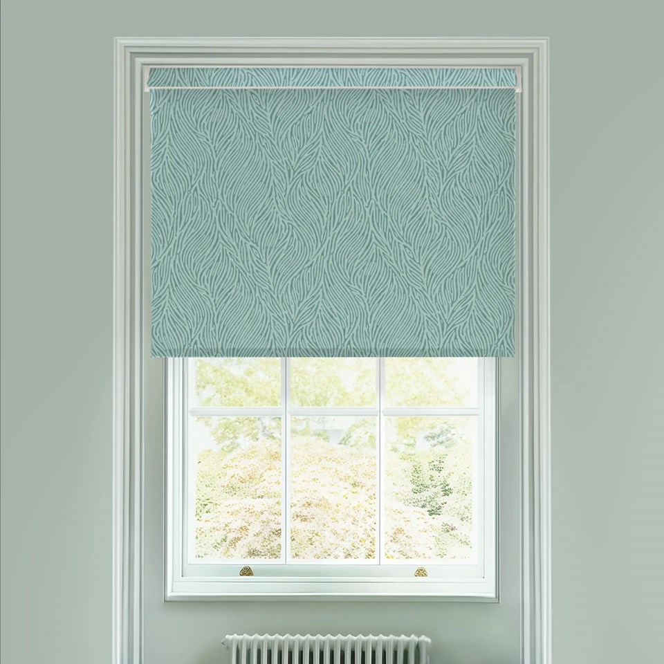 Ripple Sea Blue Electric Roller Blind