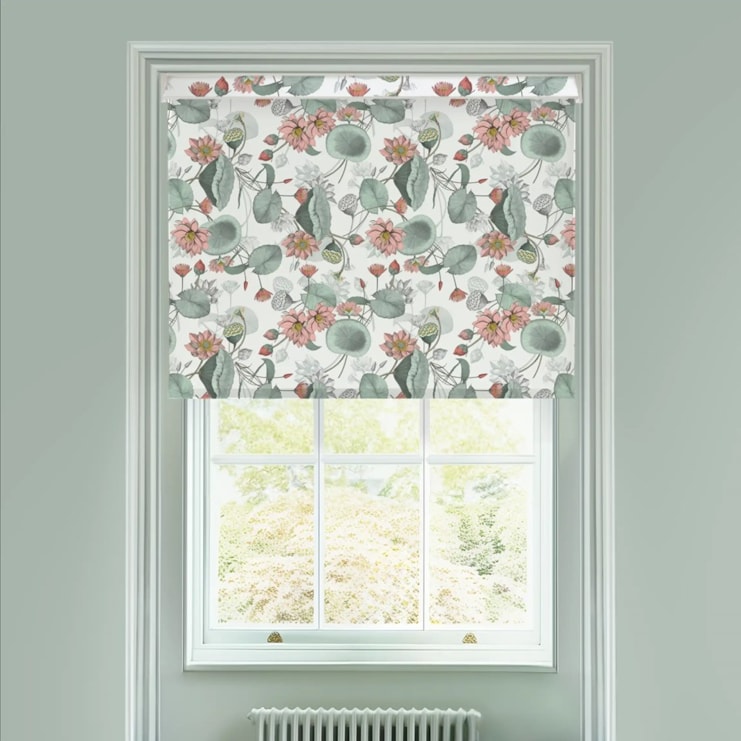 Sacred Lotus Natural Electric Roller Blind by Boon & Blake