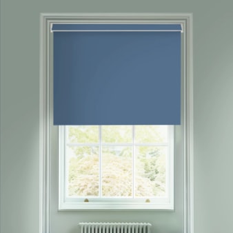 Santorini Blue Blackout Electric Roller Blind